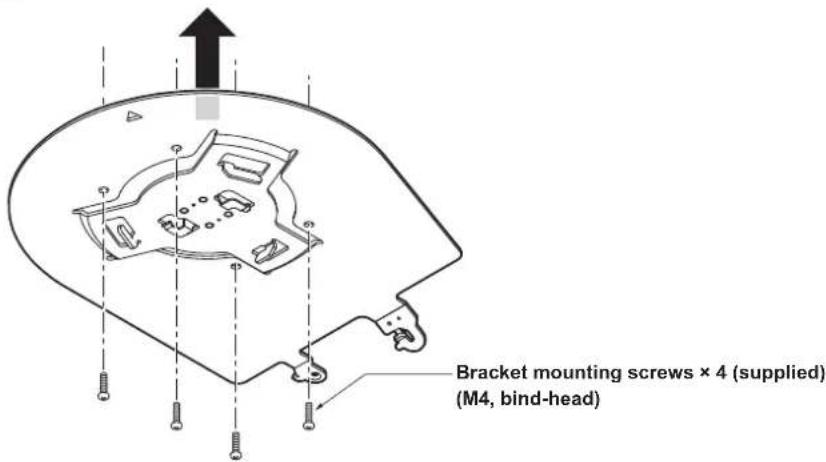 Bracket mounting screws × 4 (supplied) (M4, bind-head)