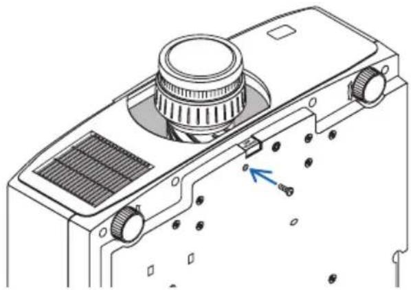 NEC NP-PV800UL - Montez la vis de protection contre le vol de l'objectif. - 1