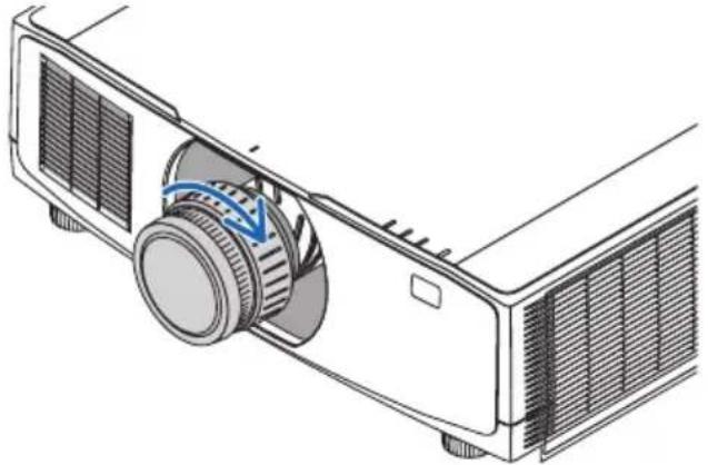 NEC NP-PV800UL - Tournez l'objectif dans le sens des aiguilles d'une montre. - 2