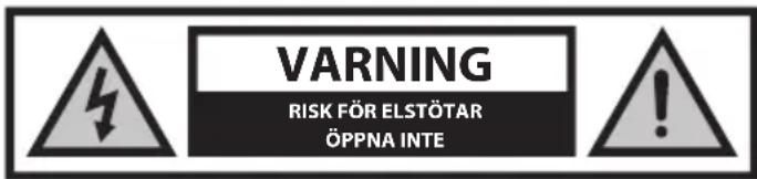 VARNING RISK FÖR ELSTÖTAR ÖPPNA INTE