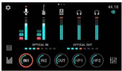 OPTICAL IN OPTICAL OUT IN1 IN2 OUT HP1 HP2 44.10