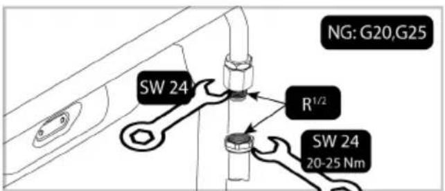 NG: G20,G25 SW 24 R¹/² SW 24 20-25 Nm