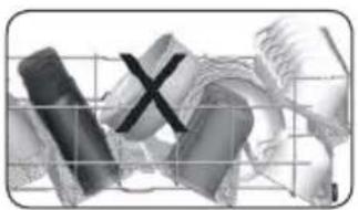 Abstract grayscale illustration of fragmented shapes with a central 'X' mark, no text or symbols present