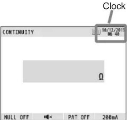 Clock CONTINUITY 18/12/2019 86.48 Ω NULL OFF ✕× PAT OFF 200mA