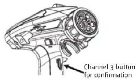 Channel 3 button for confirmation
