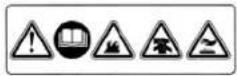 Maruyama BCV5020-01 - SAFETY DECALS / SÍMBOLOS ADHESIVOS DE SEGURIDAD / DECALCOMANIAS DE SEGURANÇA - 1