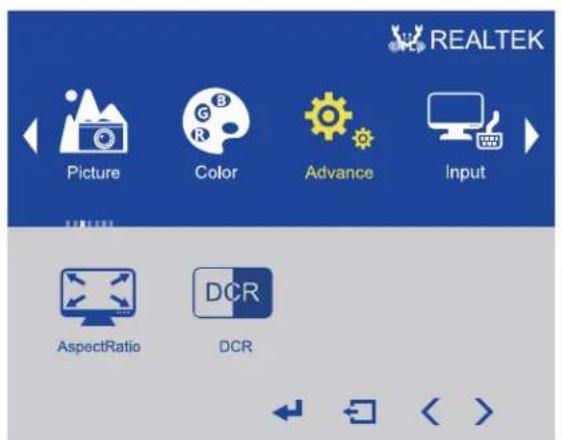 REALTEK Picture Color Advance Input AspectRatio DCR