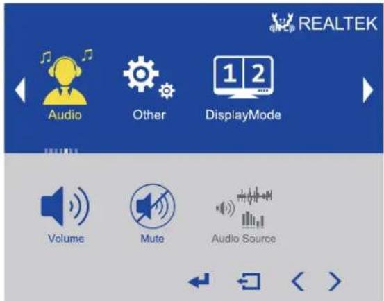 REALTEK Audio Other DisplayMode Volume Mute Audio Source