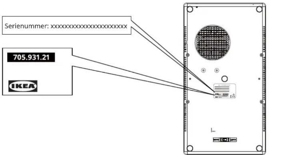 Serienummer: xxxxxxxxxxxxxxxxxxxxxxxxx 705.931.21 IKEA