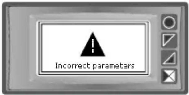 Incorrect parameters