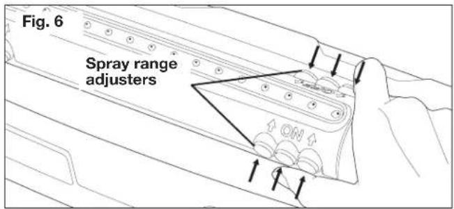Fig. 6 Spray range adjusters