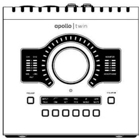apollo | twin CHI CHI BI-1 BI-1 BI-2 BI-2 MOMITOR AUDIO PRE-AMP INPUT THA THA +HV PRO 0 LTK BI-1 FISH MIND MODE SOLUTION