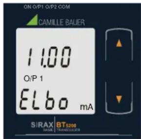 ON O/P1 O/P2 COM CAMILLE BAUER 1.00 O/P 1 ELbo mA SIRAX BT5200 BASE TRANSFER