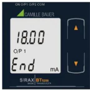 ON O/P1 O/P2 COM CAMILLE BAUER 18.00 O/P 1 End mA SIRAX BT5200 BASIK TRANSICATOR