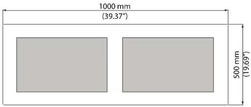 1000 mm (39.37") 500 mm (19.69")
