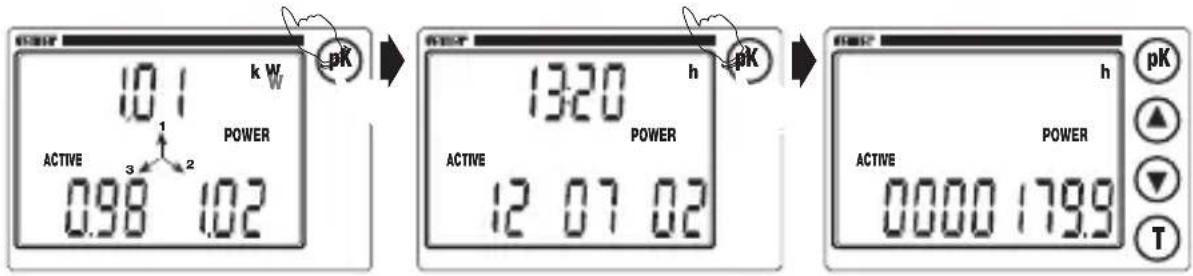 10.1 kW ACTIVE 3 POWER 0.98 1.02 13:20 h ACTIVE POWER 12 07 02 17:40 h ACTIVE POWER 0000 179.9 pK pK pK T