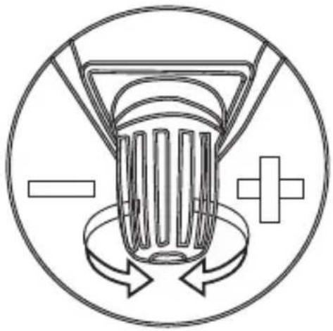 Diagram of a mechanical component with rotational arrows indicating motion (no text or symbols).