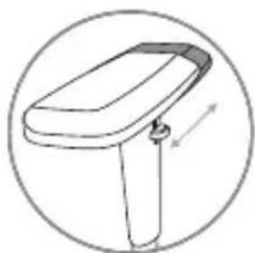Simple line drawing of a mechanical component with a handle and base, enclosed in a circle (no text or symbols)
