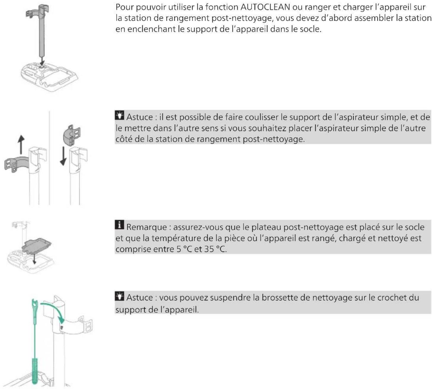 PHILIPS AquaTrio Cordless XW9384 - Assemblage de la station de rangement post-nettoyage - 1