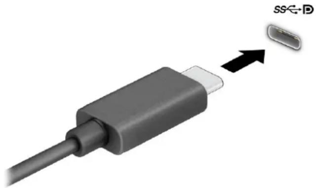 HP Pavilion Aero 13 - Connexion d'un périphérique DisplayPort à l'aide d'un câble USB Type-C (certains produits uniquement) - 2