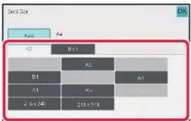 Send Size: Auto A4, AD B1, A5, D1 A1, A1 B1, 2' 6 x 240, 216 x 3/8