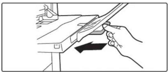Illustration of hands using a tool to adjust or install a component, with no visible text or symbols