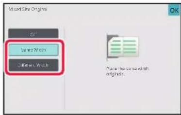 Match Size Origin. Same Width, Different Width. Make the same width originals.