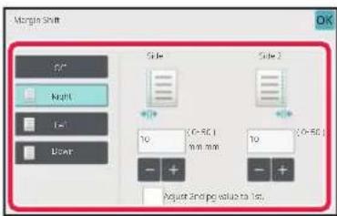 Margin Shift OK Side Side 2 Right 10 [0-80] mm mm 10 [0-80] -