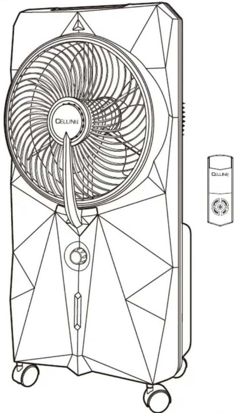 Cellini CMF75S - 超聲波冷霧電風扇 - 1