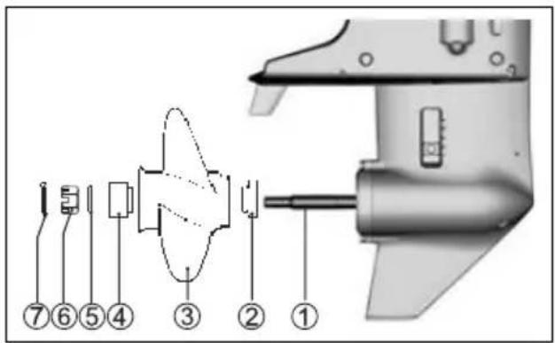 Technical diagram of a mechanical device with numbered components for identification