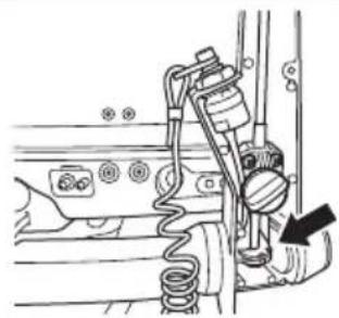 Mechanical assembly diagram showing a spring-loaded component with no visible text or symbols