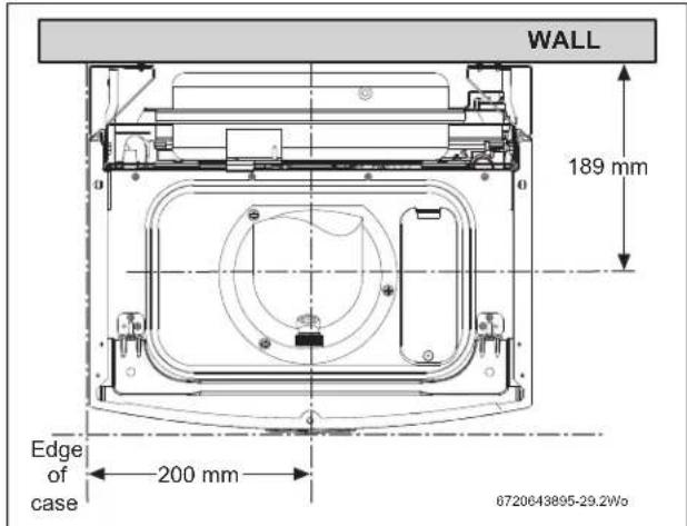WALL 189 mm Edge of case 200 mm 6720643895-29.2Wo