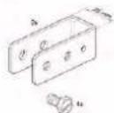 HAGER FR03S - Lowering angle bracket for crossbar or retaining rail - 2
