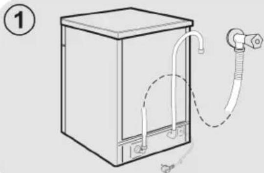 Line drawing of a rectangular box with tubing and connectors, labeled with number 1 (no text or symbols on the diagram itself).