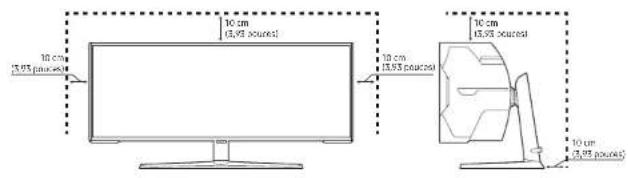 SAMSUNG S49DG912SU - Vérification de l'espace autour du produit - 1