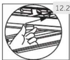 Ilustração de uma mão segurando uma ferramenta dentro de um quadro circular com linhas de fundo tênues (sem texto ou símbolos).