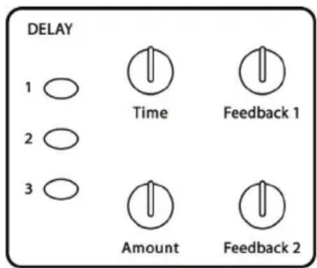 DELAY 1 ○ 2 ○ 3 ○ Time Feedback 1 Amount Feedback 2