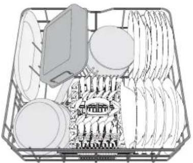 Diagram of a kitchen sink with multiple circular dishes and a central rack (no text or labels)
