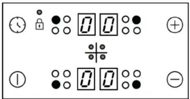 Diagram showing various basic electrical or digital symbols including clock, lock, zero buttons, plus/minus, and minus signs.