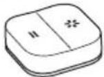 Diagram of two electronic devices with a switch and signal port, no text or symbols present