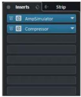 Inserts Strip Simulateur d'ampli Compresseur