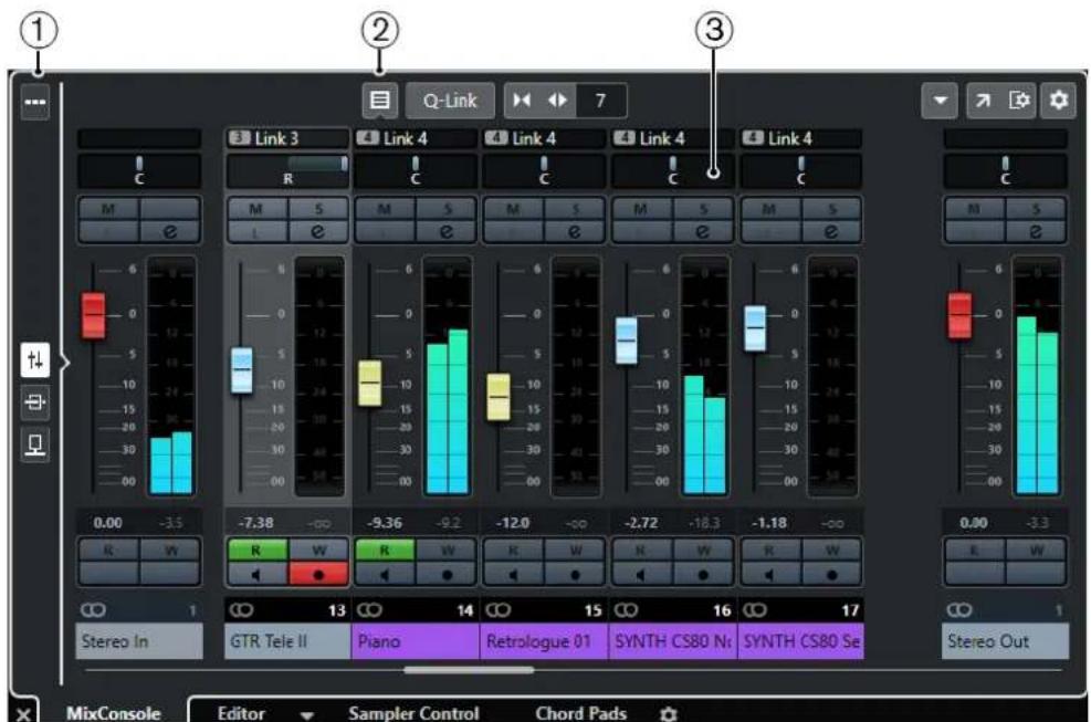 STEINBERG Cubase AI 12 - MixConsole de la zone inférieure - 1