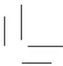 Simple geometric lines forming an L-shape (no text or symbols)