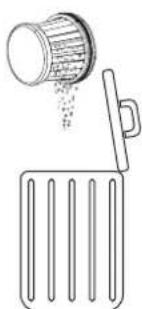 Simple line drawing of a trash bin with a handle and spout, no text or symbols present