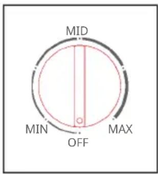 MID, MIN, OFF, MAX