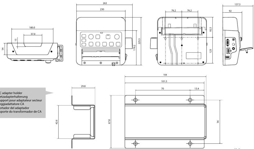 EPSON ELPCB03N - Dimensions externes - 1