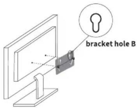 bracket hole B