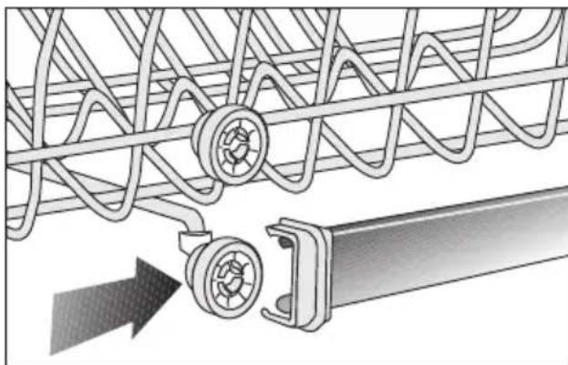 Technical illustration of a mechanical assembly with a coiled spring and roller components. No text or symbols are present.