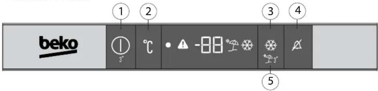beko ① ② ③ ④ 3" 3" -88 °C * -10 °C * +3" ⑤