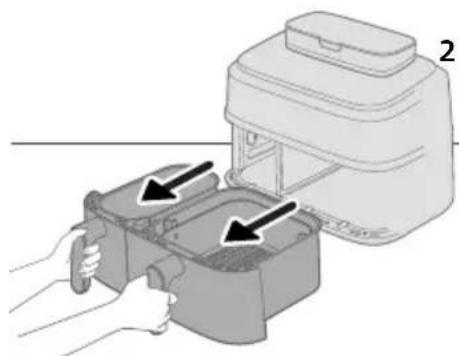 Illustration of hands operating a device with arrows indicating process flow (no text or symbols)